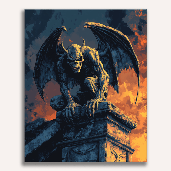Overlooking Gargoyle Paint by Numbers Kit
