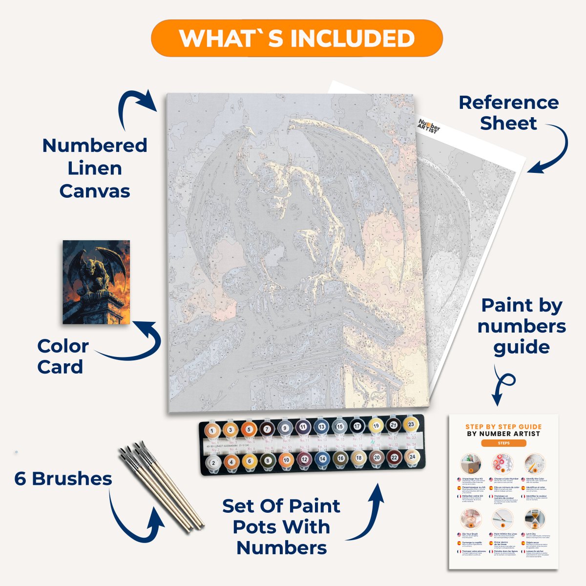 Overlooking Gargoyle - Number Artist Paint By Numbers Kits