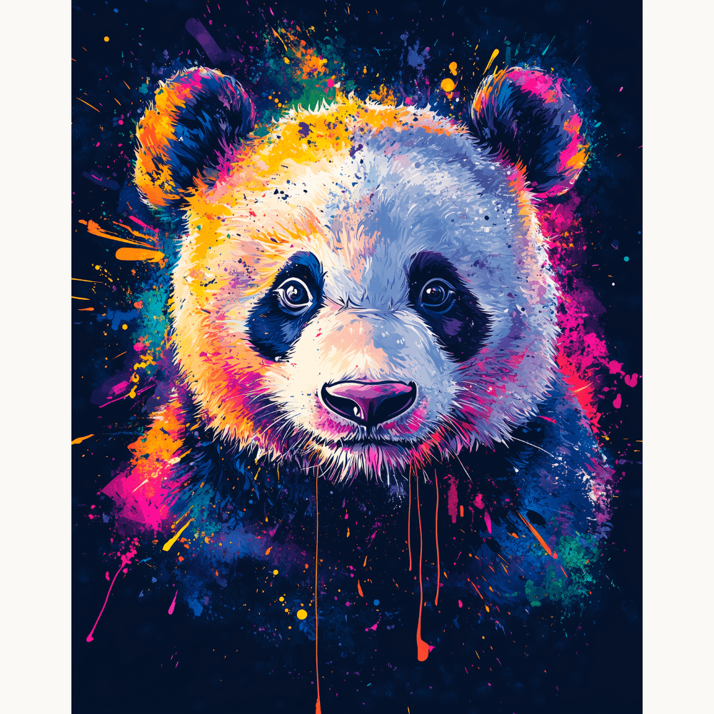 Panda Cub Artist - Number Artist Diamond Painting Kits