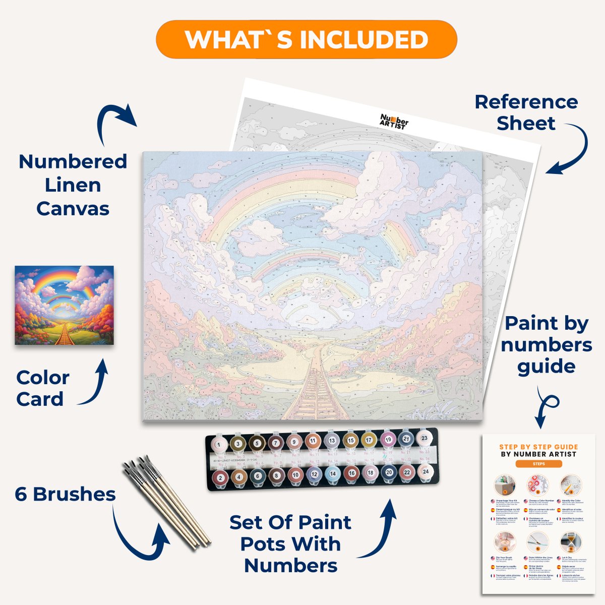 Path of Rainbows - Number Artist Paint By Numbers Kits