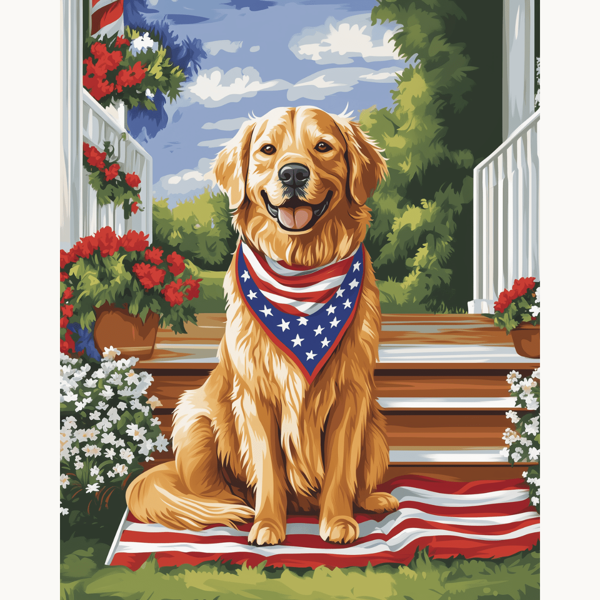 Patriotic Retriever