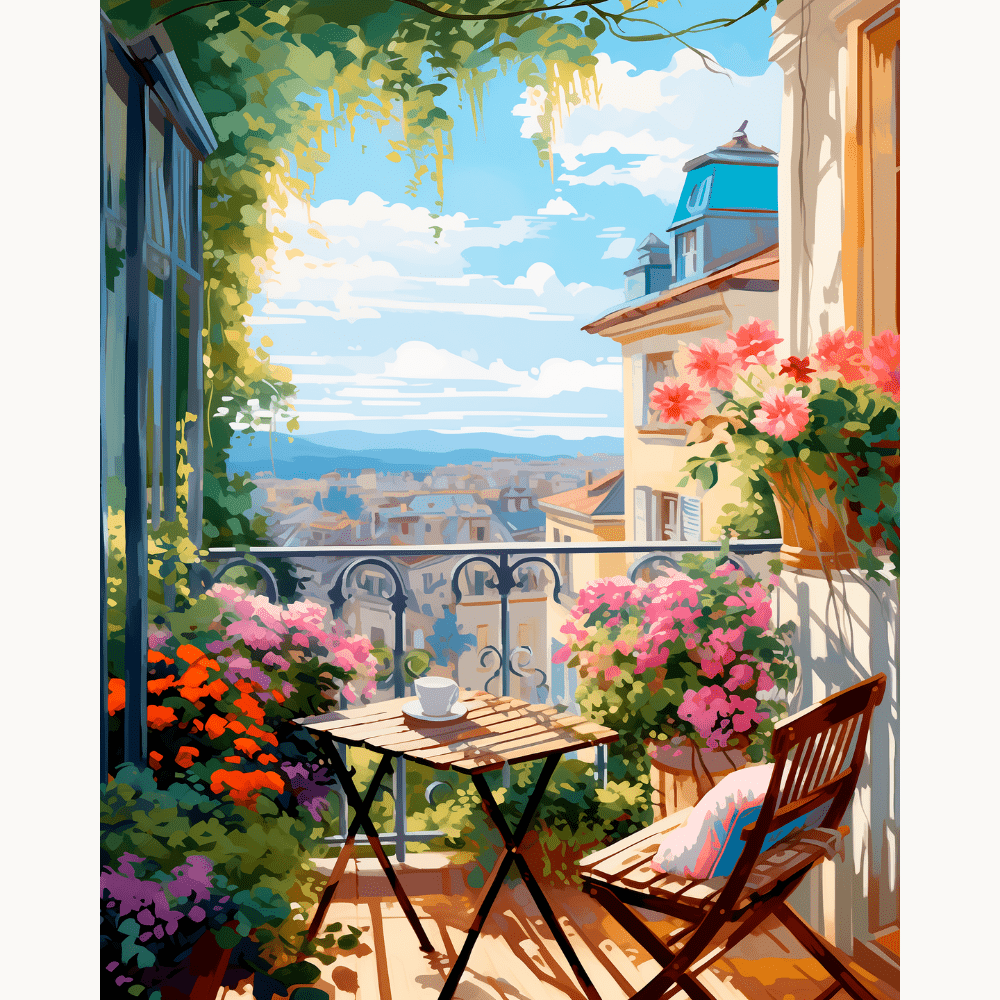 Peaceful Fountain - Number Artist Diamond Painting Kits
