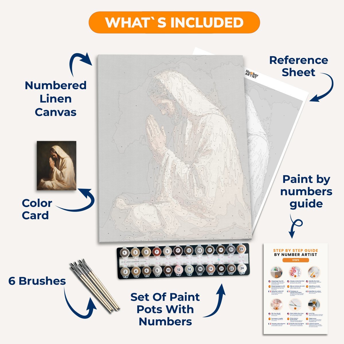 Peaceful Prayers - Number Artist Diamond Painting Kits