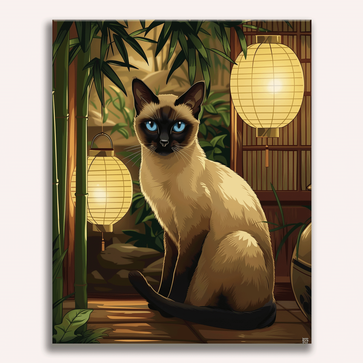 Peaceful Siamese - Number Artist Diamond Painting Kits