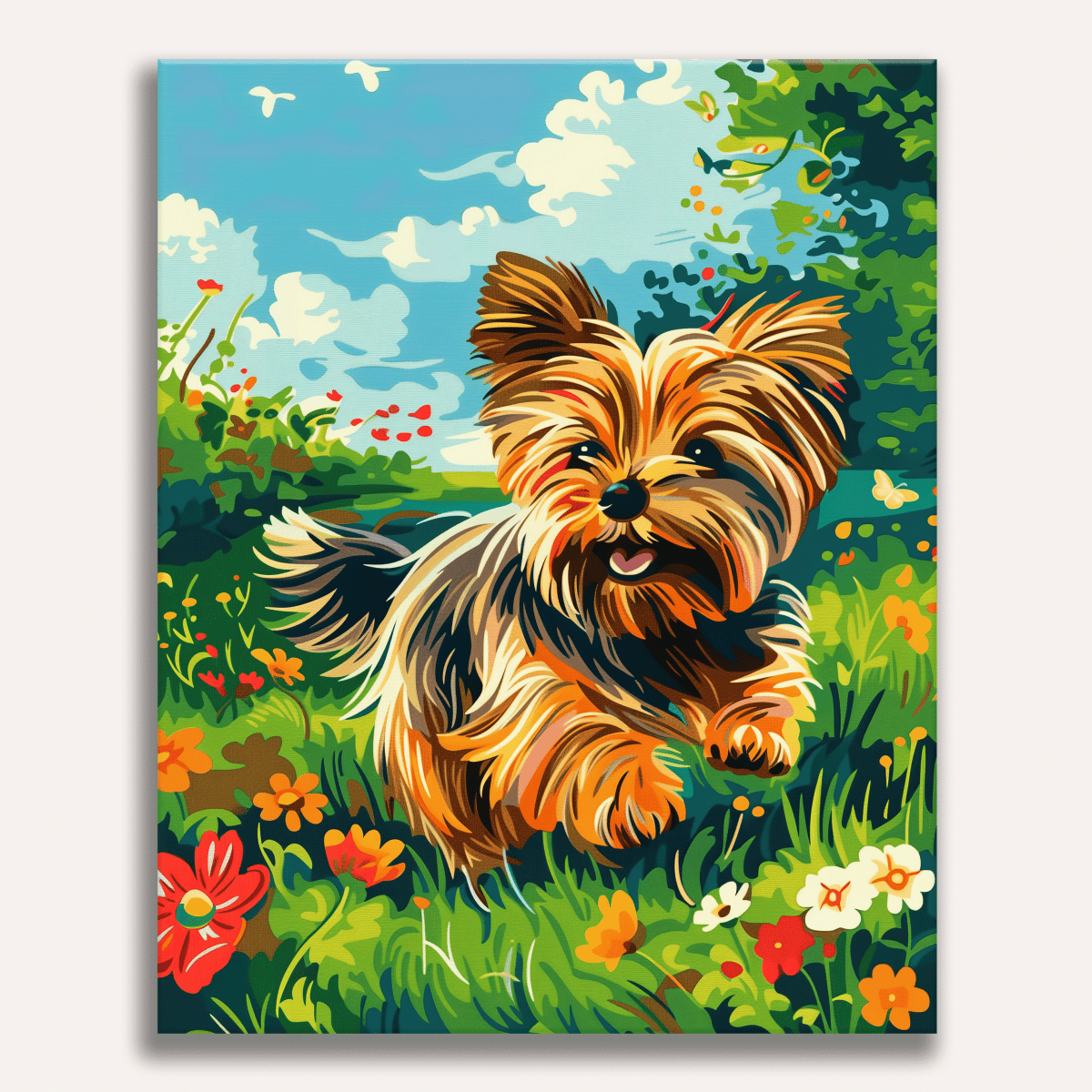Playful Yorkie - Number Artist Diamond Painting Kits