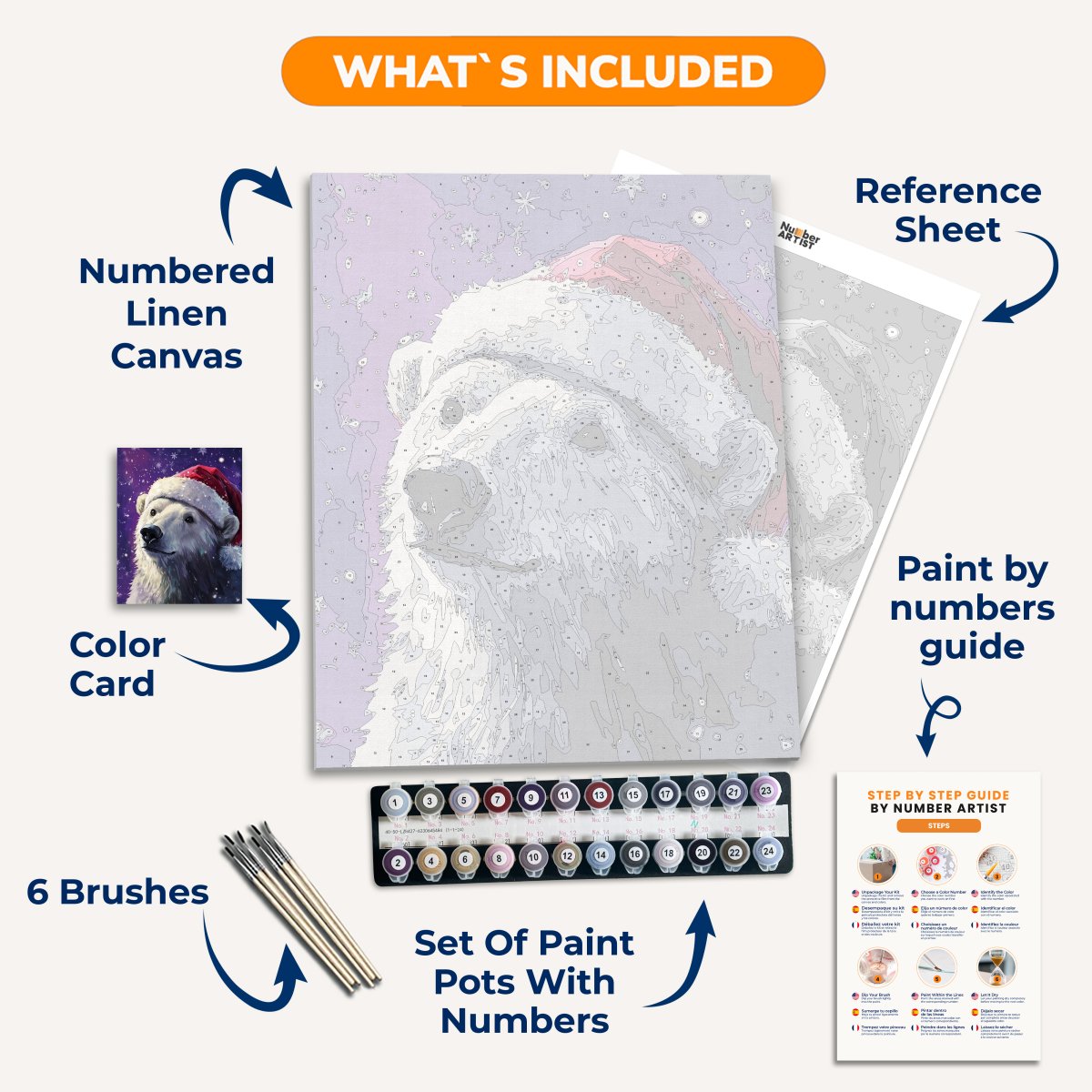 Polar Bear Dreams - Number Artist Paint By Numbers Kits