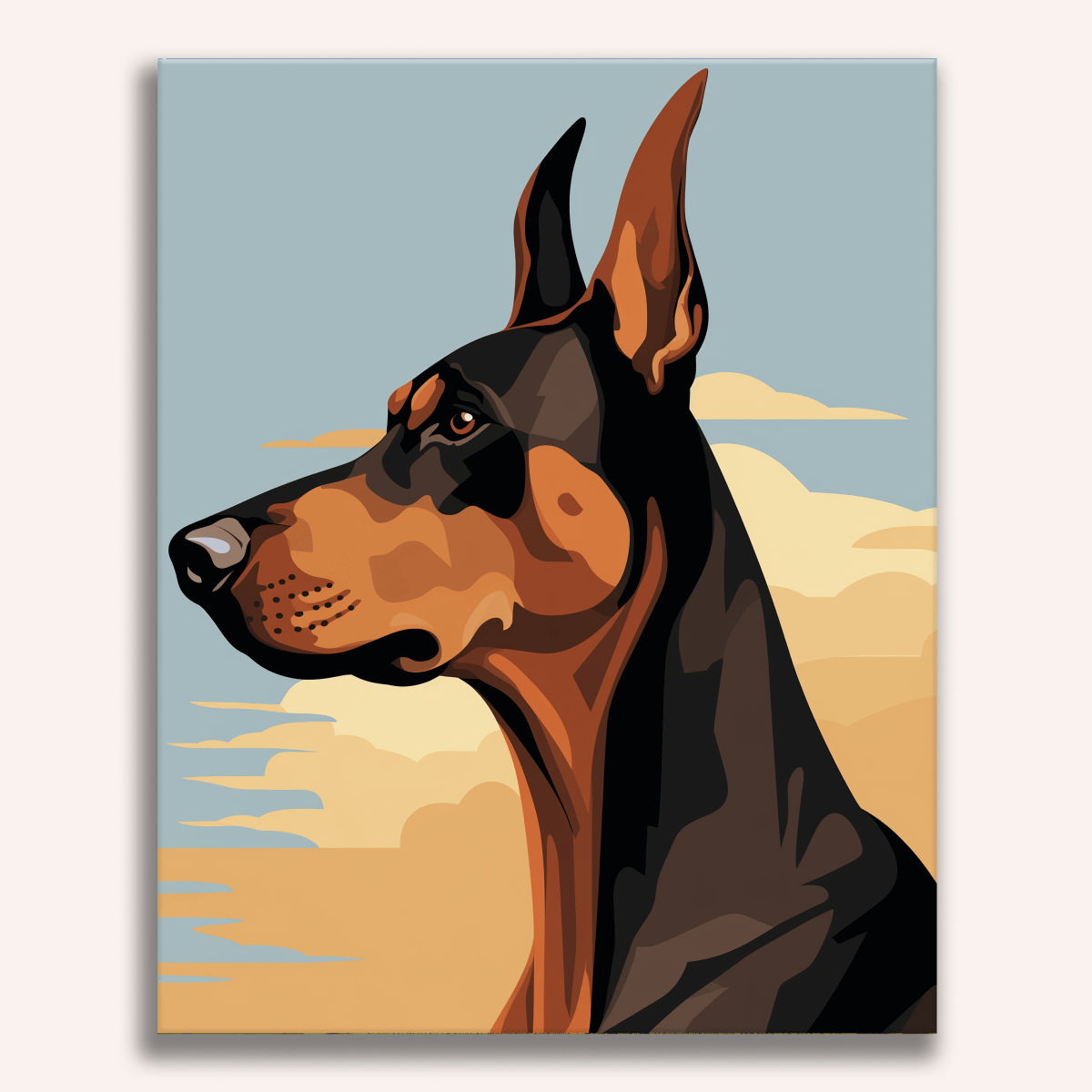 Pondering Dobermann - Number Artist Diamond Painting Kits