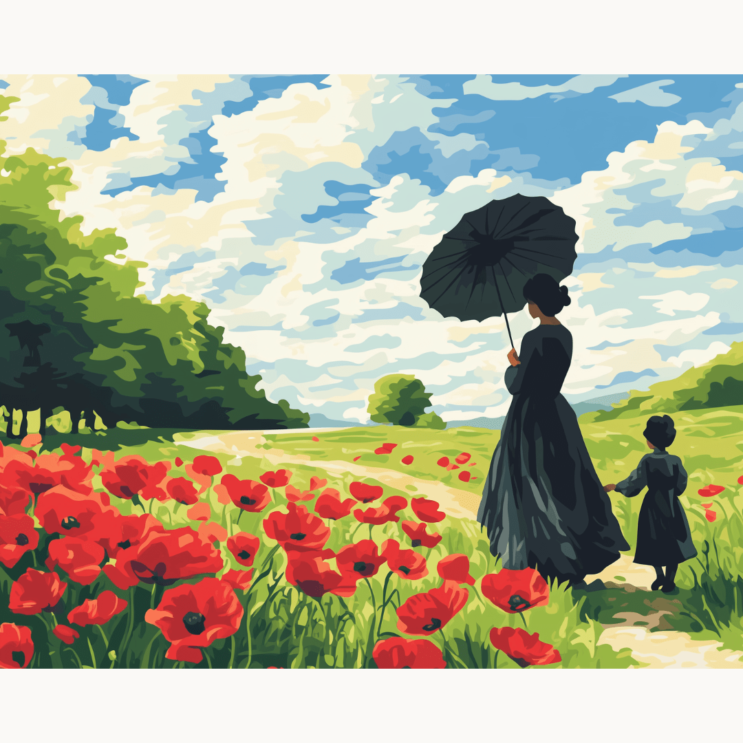 Poppies - Number Artist Diamond Painting Kits