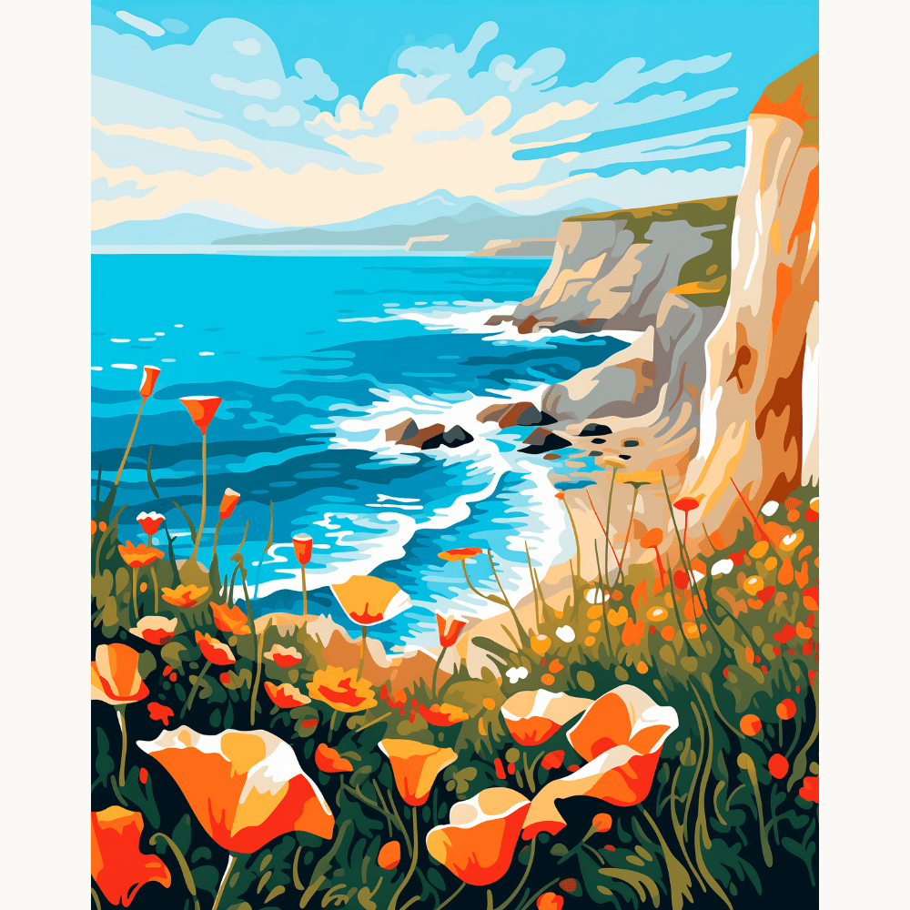 Poppy Paradise - Number Artist Diamond Painting Kits