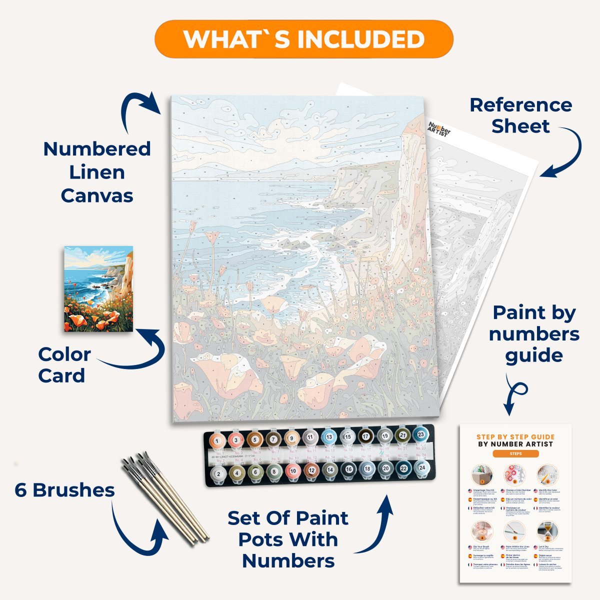 Poppy Paradise - Number Artist Diamond Painting Kits