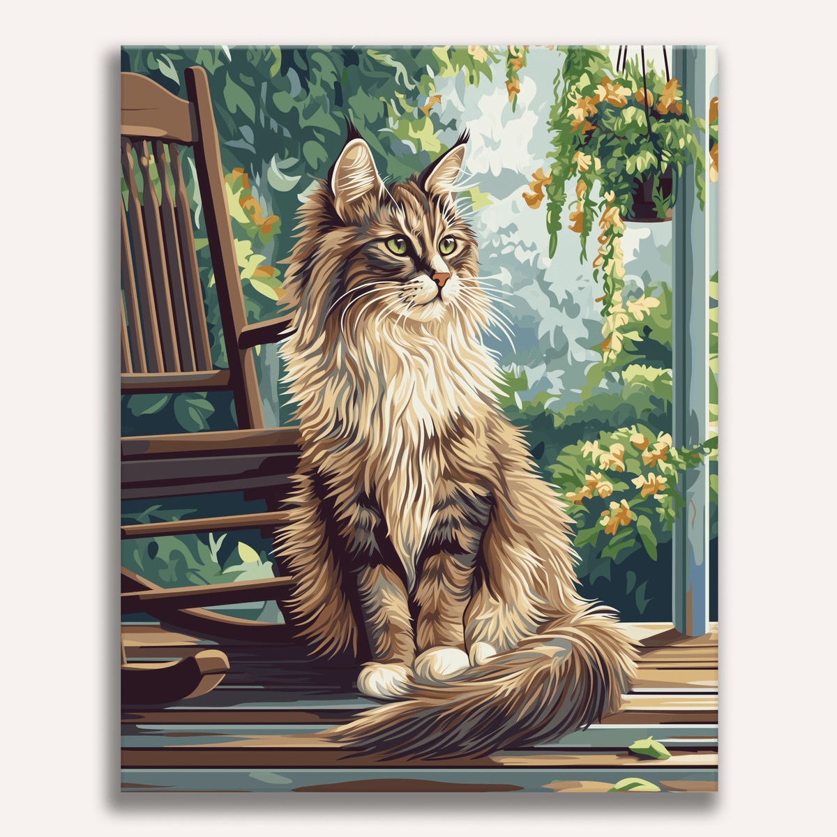 Porch Maine Coon - Number Artist Paint by Numbers Kits