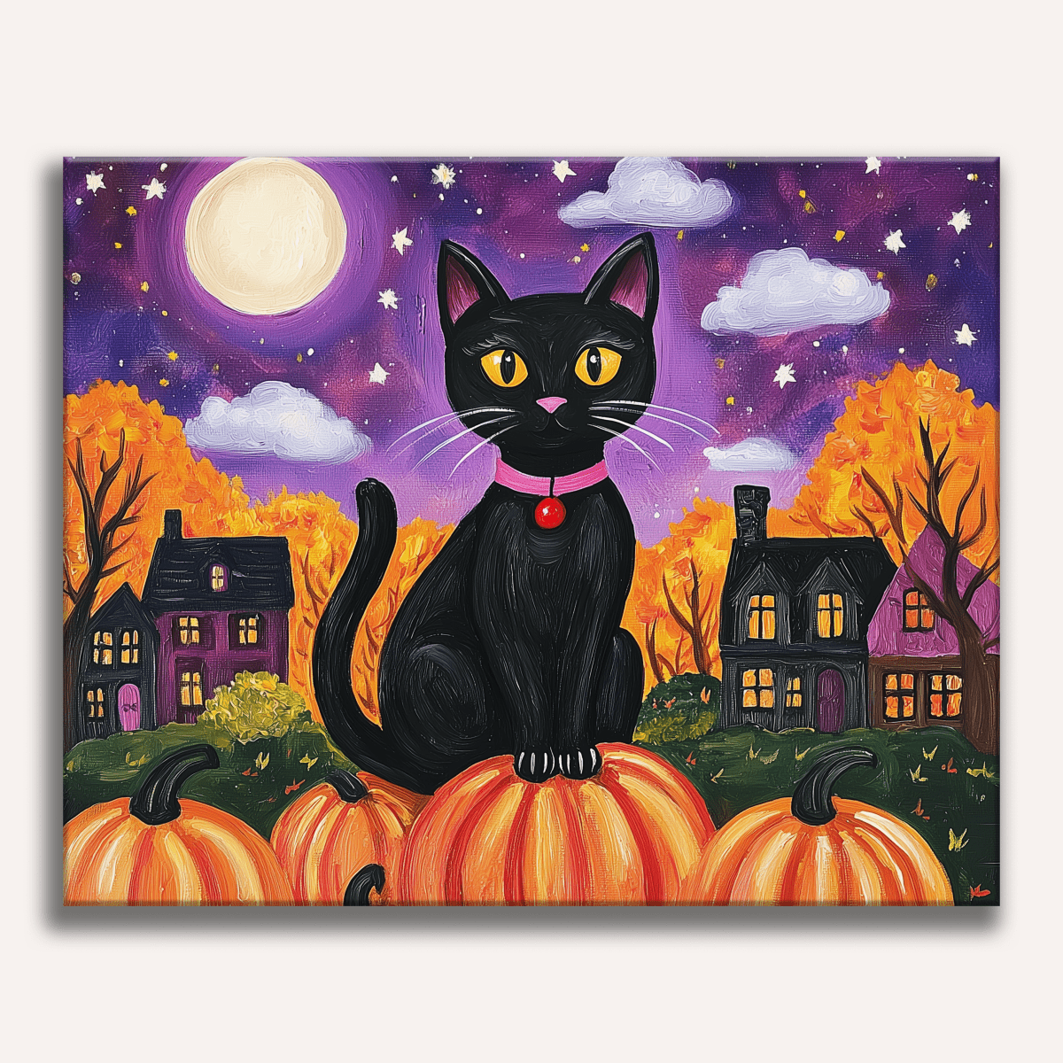Pumpkin Feline - Number Artist Diamond Painting Kits