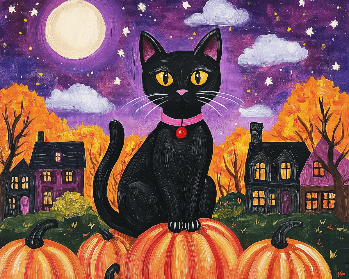 Pumpkin Feline - Number Artist Diamond Painting Kits