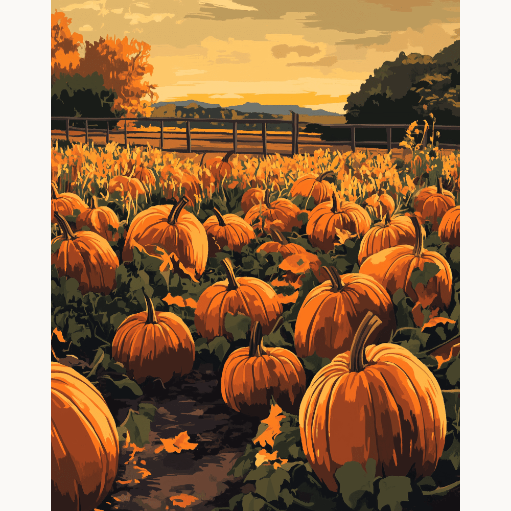 Pumpkin Patch - Number Artist Diamond Painting Kits