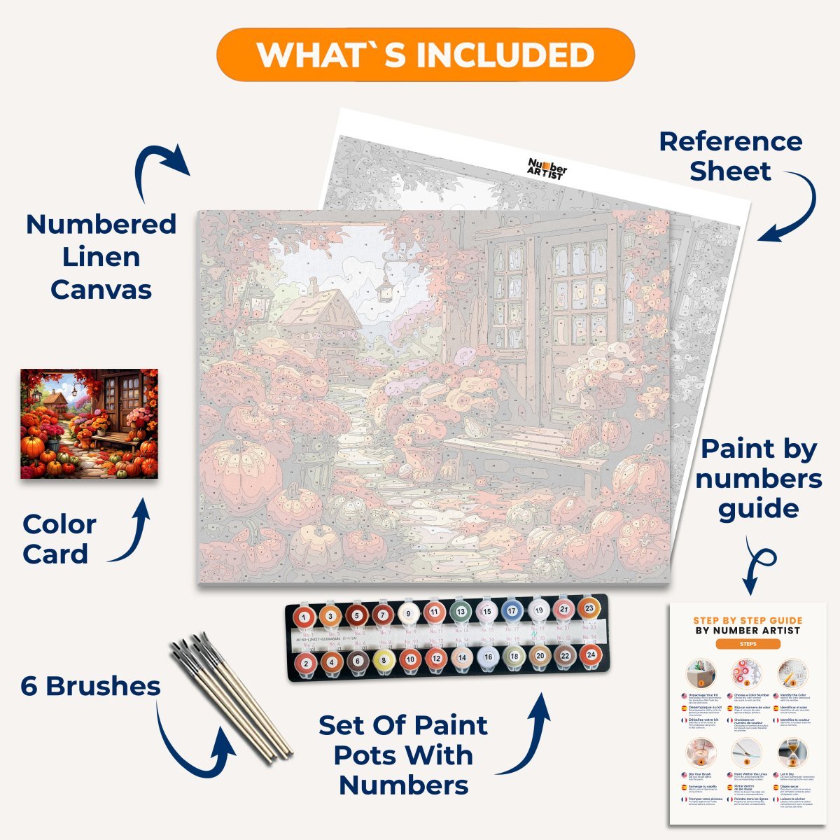 Pumpkin's Harvest - Number Artist Diamond Painting Kits