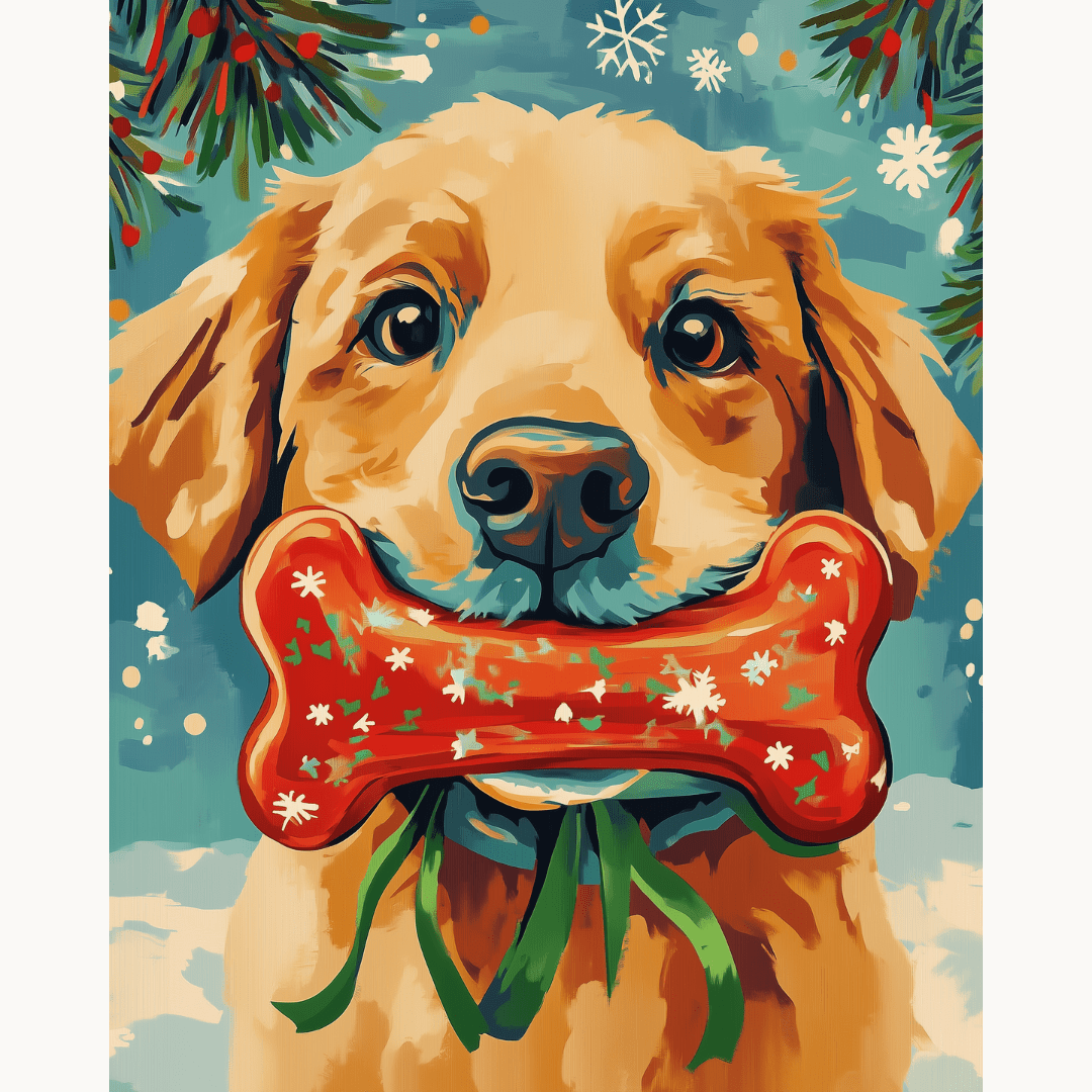 Puppy Present - Number Artist Diamond Painting Kits