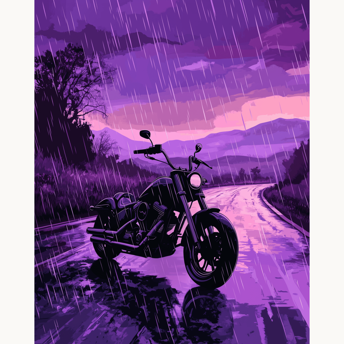Purple Rain - Number Artist Paint by Numbers Kits