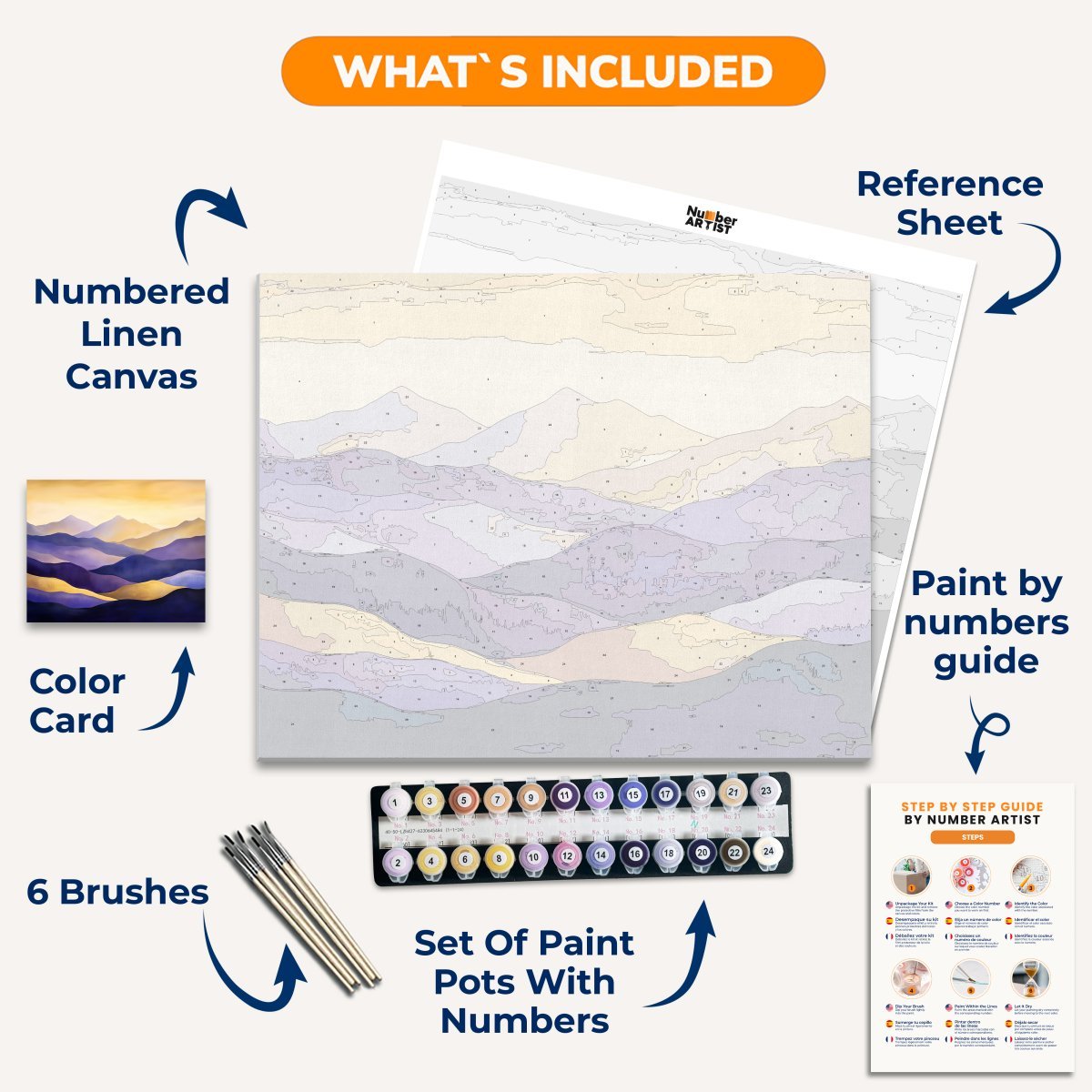 Purple Sands - Number Artist Diamond Painting Kits