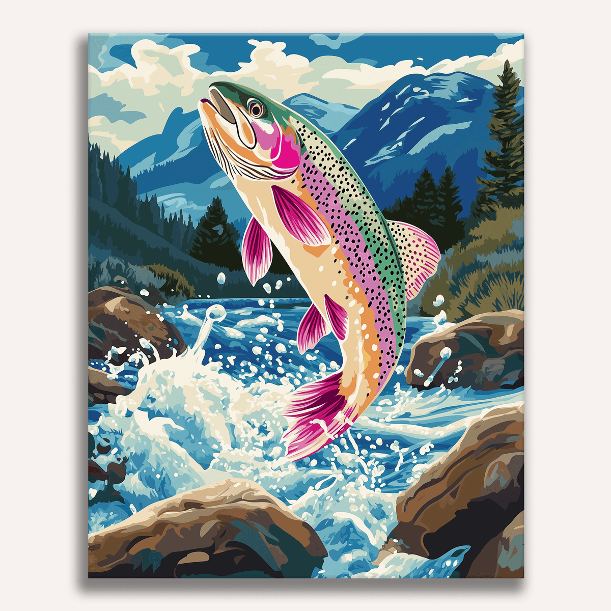 Rainbow Trout - Number Artist Paint by Numbers Kits