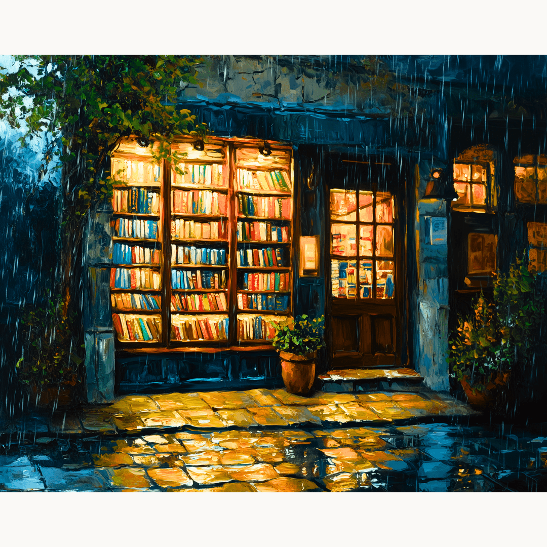 Rainy Library - Number Artist Diamond Painting Kits