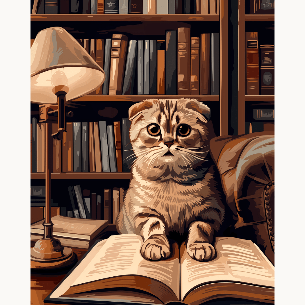 Reader Cat - Number Artist Diamond Painting Kits