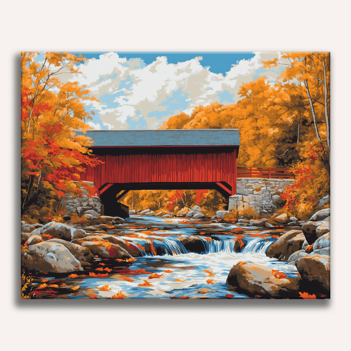 Red Bridge - Number Artist Paint by Numbers Kits