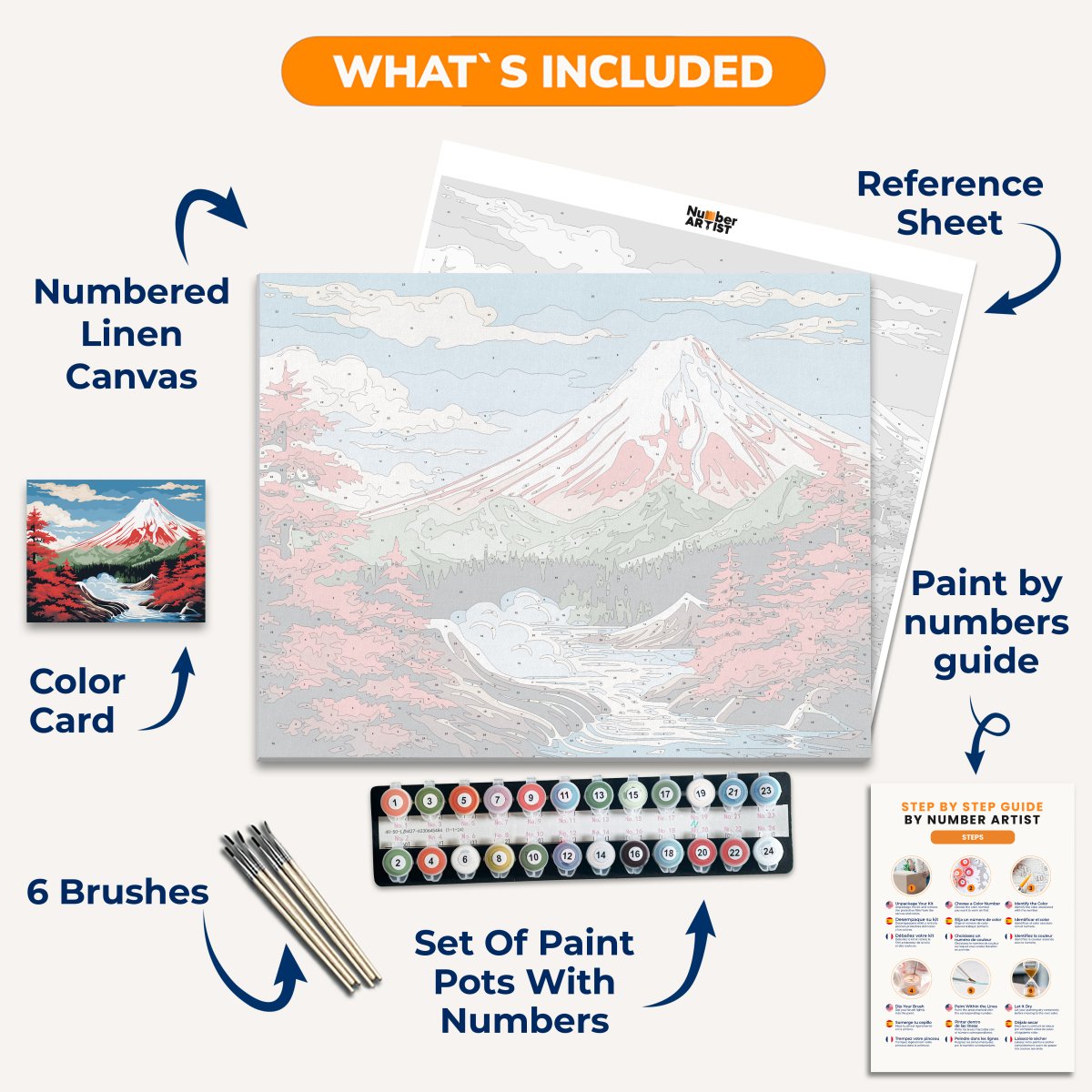 Red Fuji - Number Artist Paint By Numbers Kits