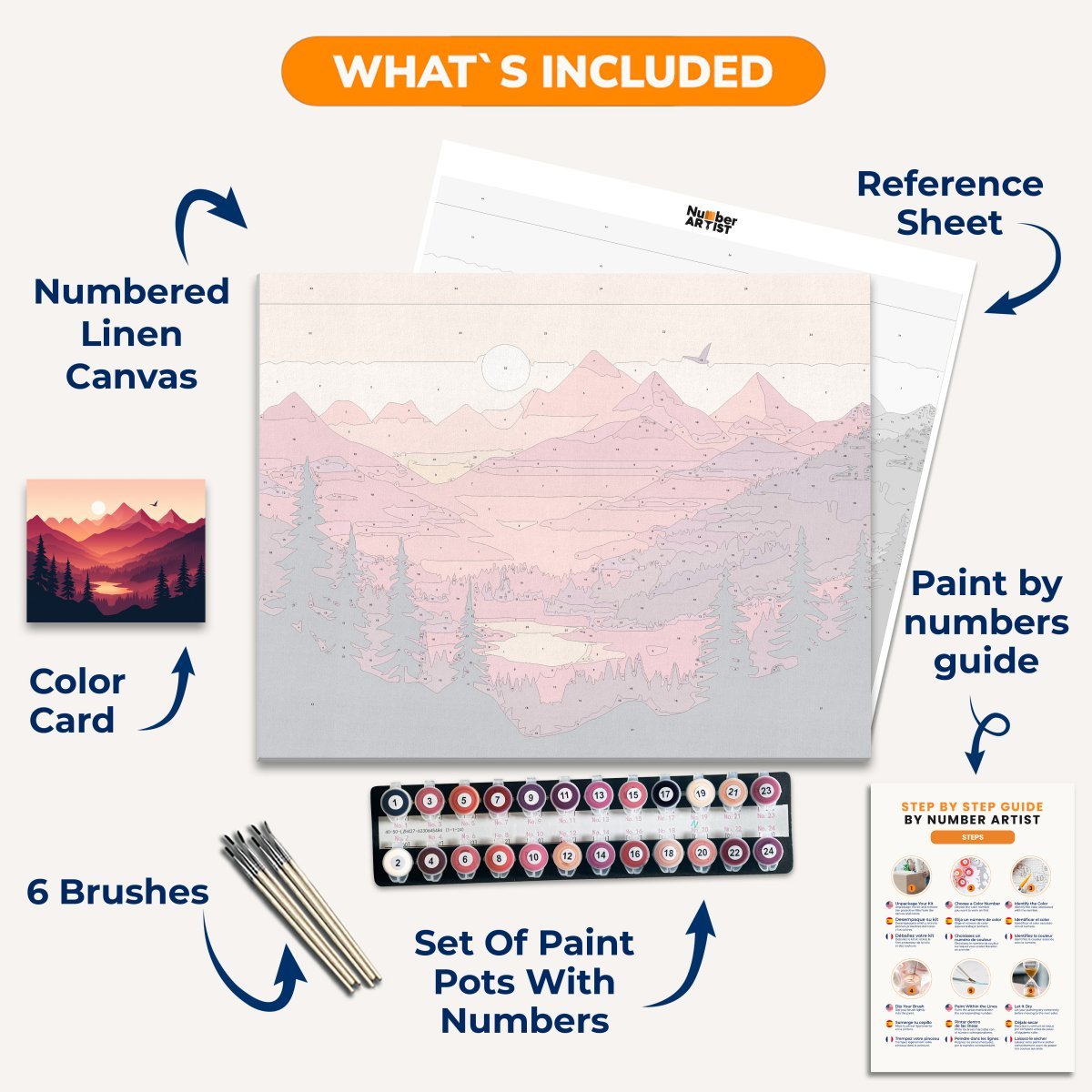 Red Sky Valley - Number Artist Diamond Painting Kits