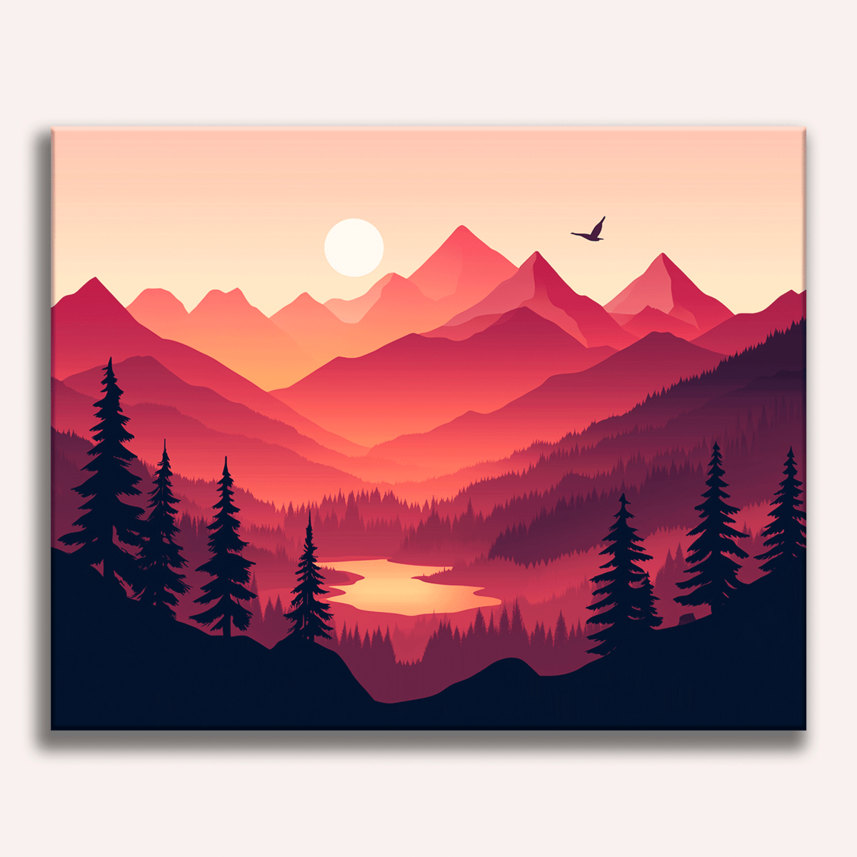 Red Sky Valley - Number Artist Diamond Painting Kits