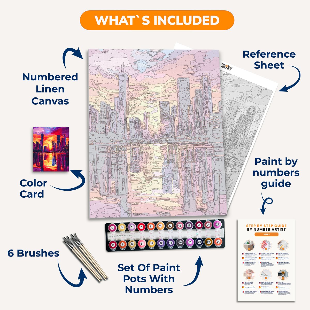 Red Sun City - Number Artist Paint By Numbers Kits