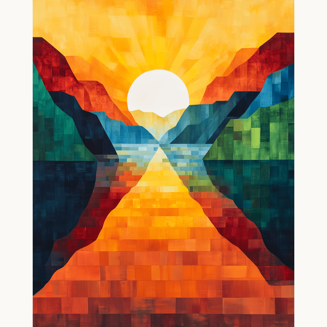 Rigid Sunrise - Number Artist Diamond Painting Kits