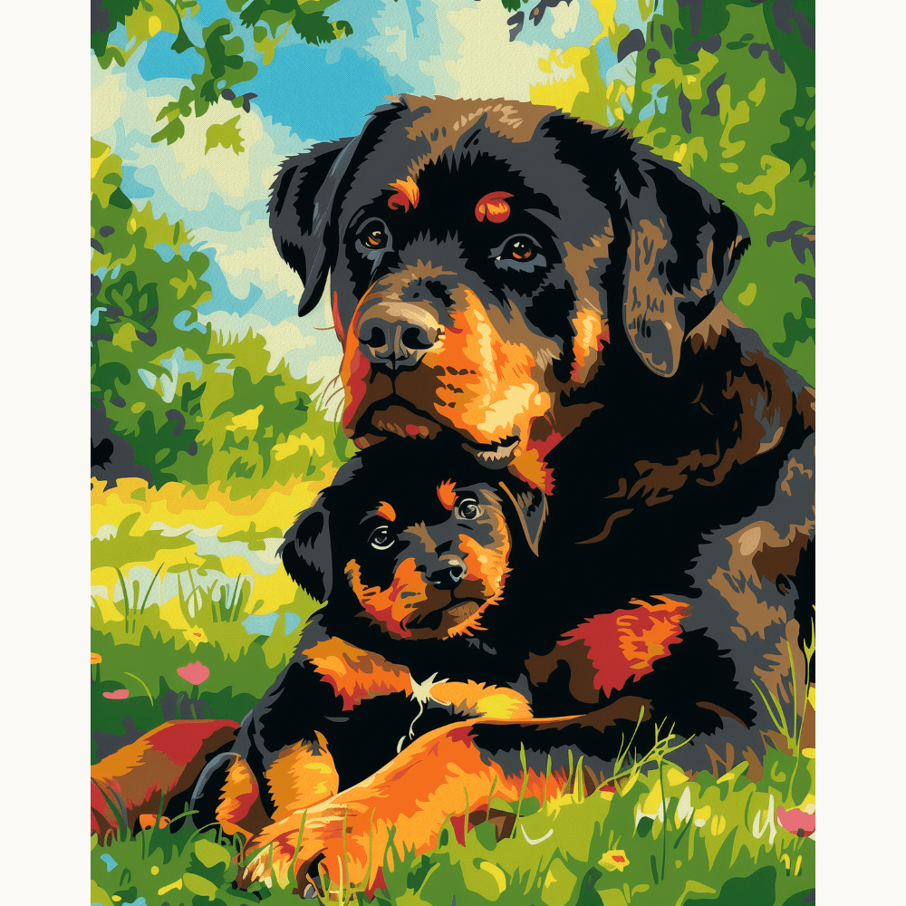 Rott's Pup - Number Artist Diamond Painting Kits