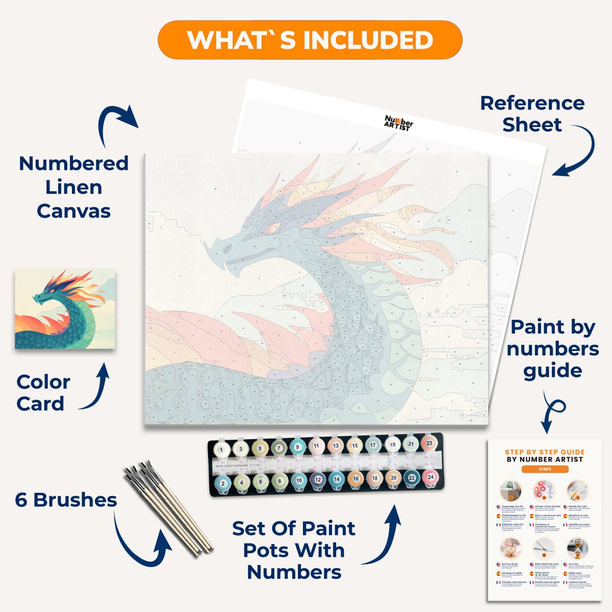 Scale Dragon - Number Artist Paint By Numbers Kits