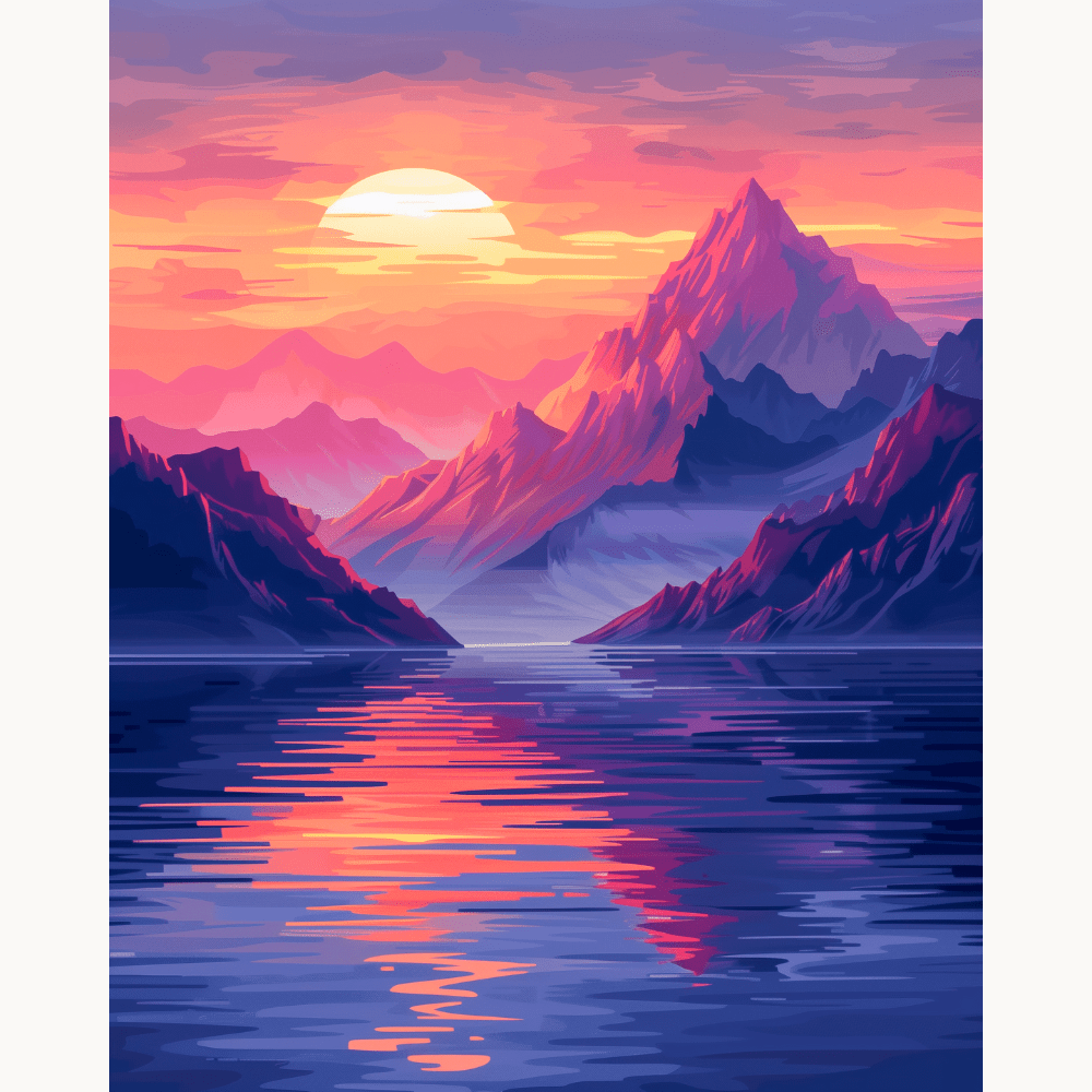 Sea of Mountains - Number Artist Diamond Painting Kits