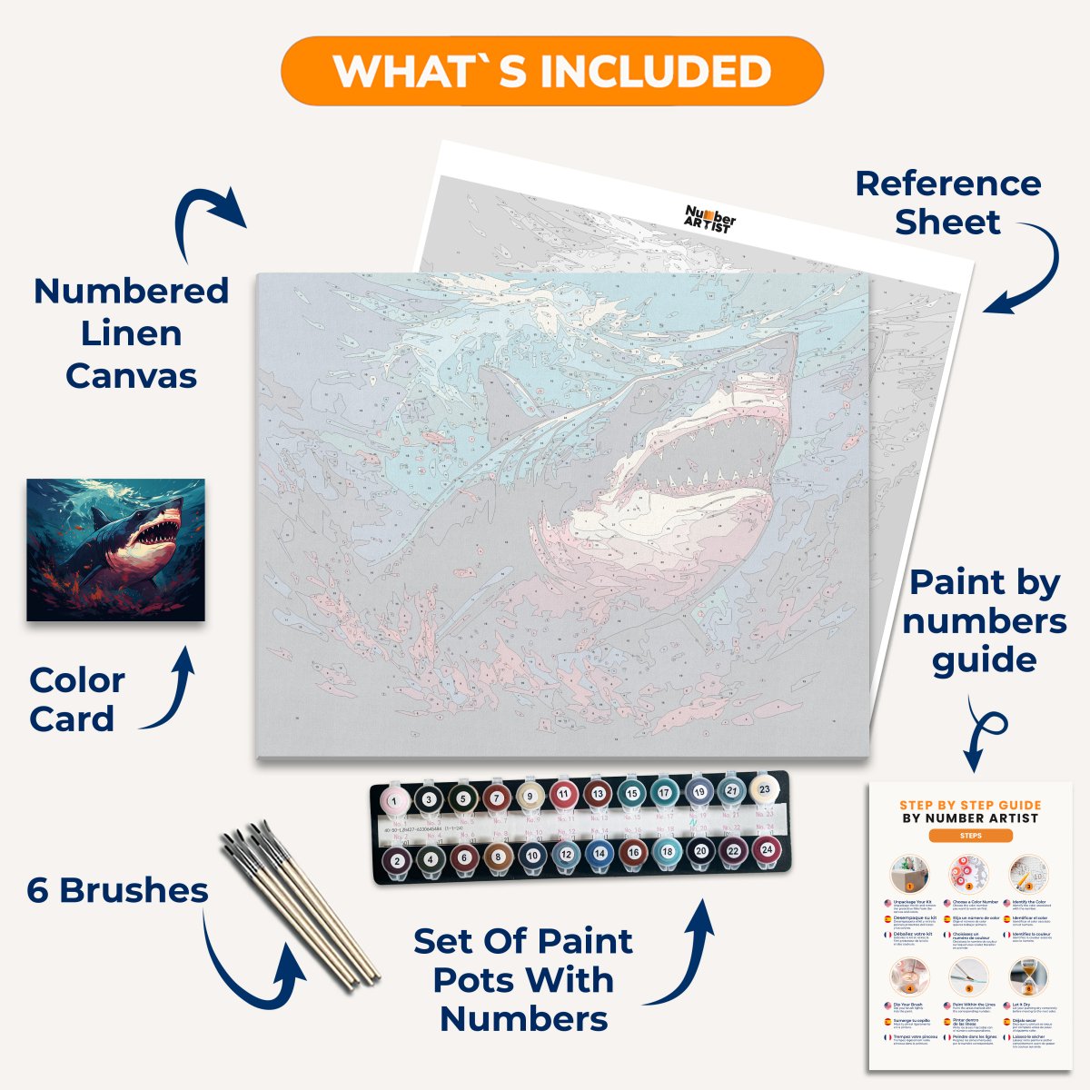 Shark's Territory - Number Artist Paint By Numbers Kits