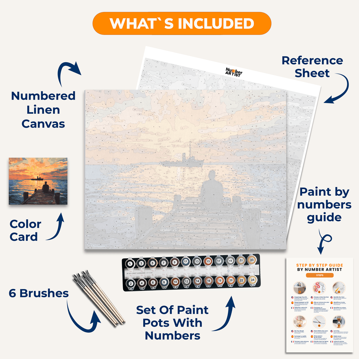 Sitting on the Dock of the Bay - Number Artist Paint by Numbers Kits