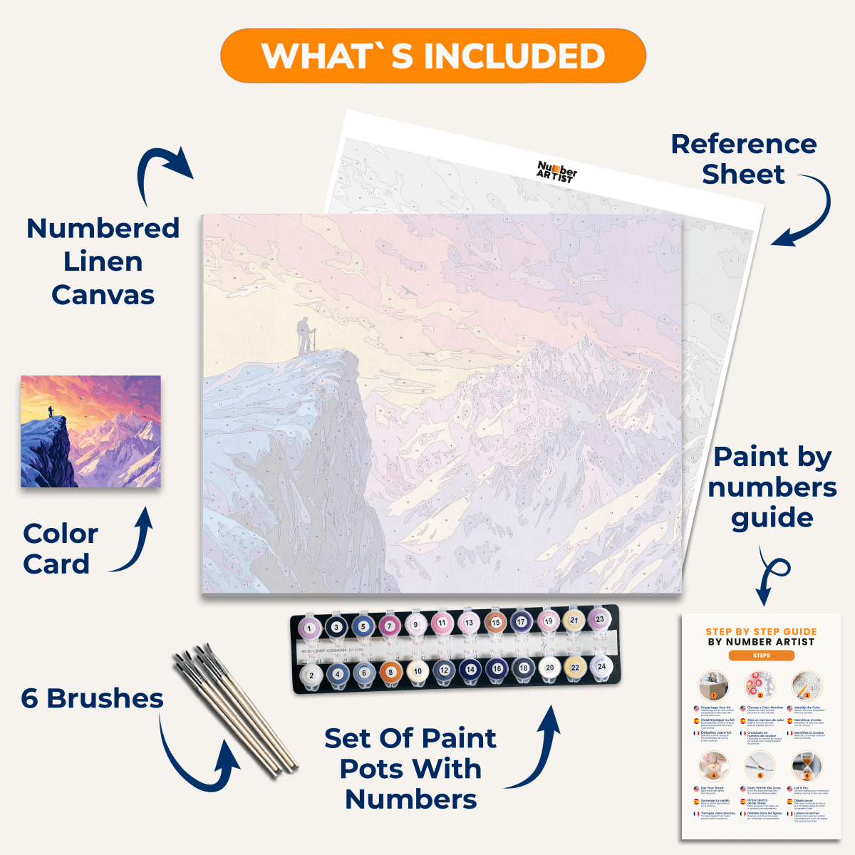 Skier's View - Number Artist Paint by Numbers Kits