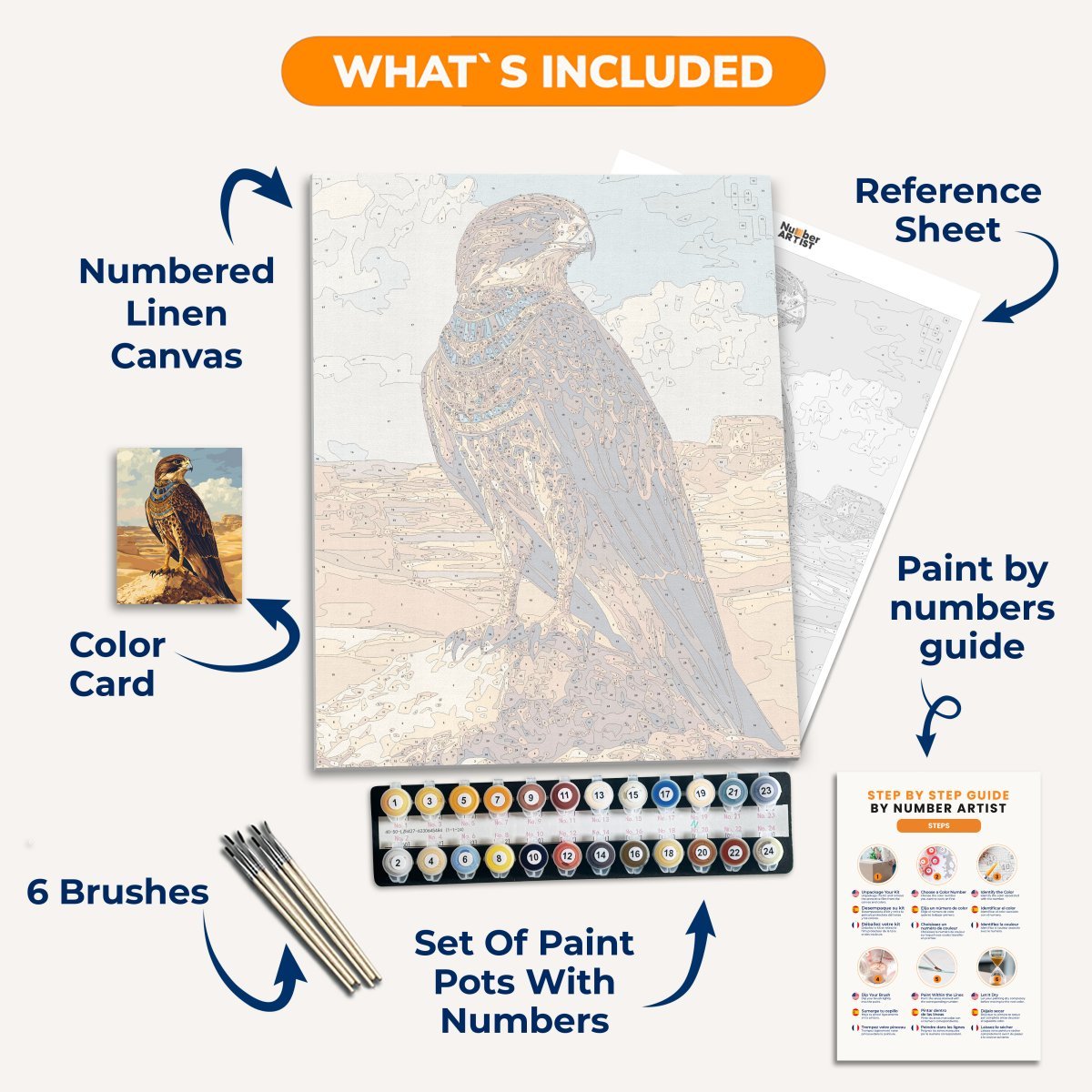 Sky God Horus - Number Artist Diamond Painting Kits