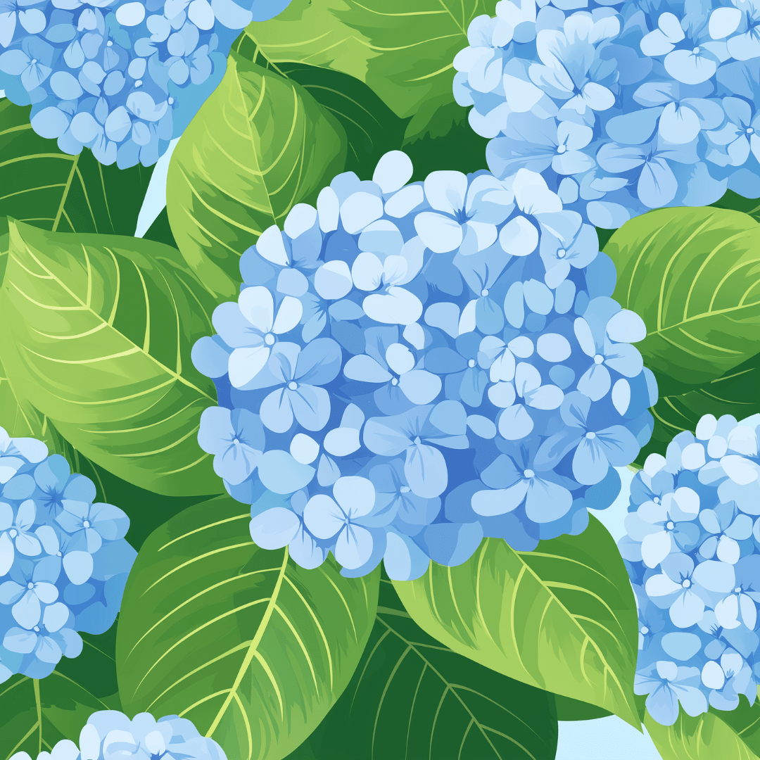 Sky Hydrangea - Number Artist Diamond Painting Kits