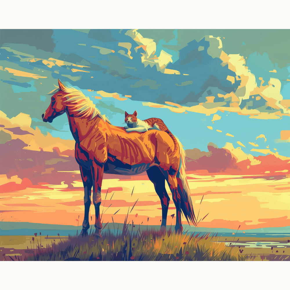 Sleepy Companion - Number Artist Diamond Painting Kits