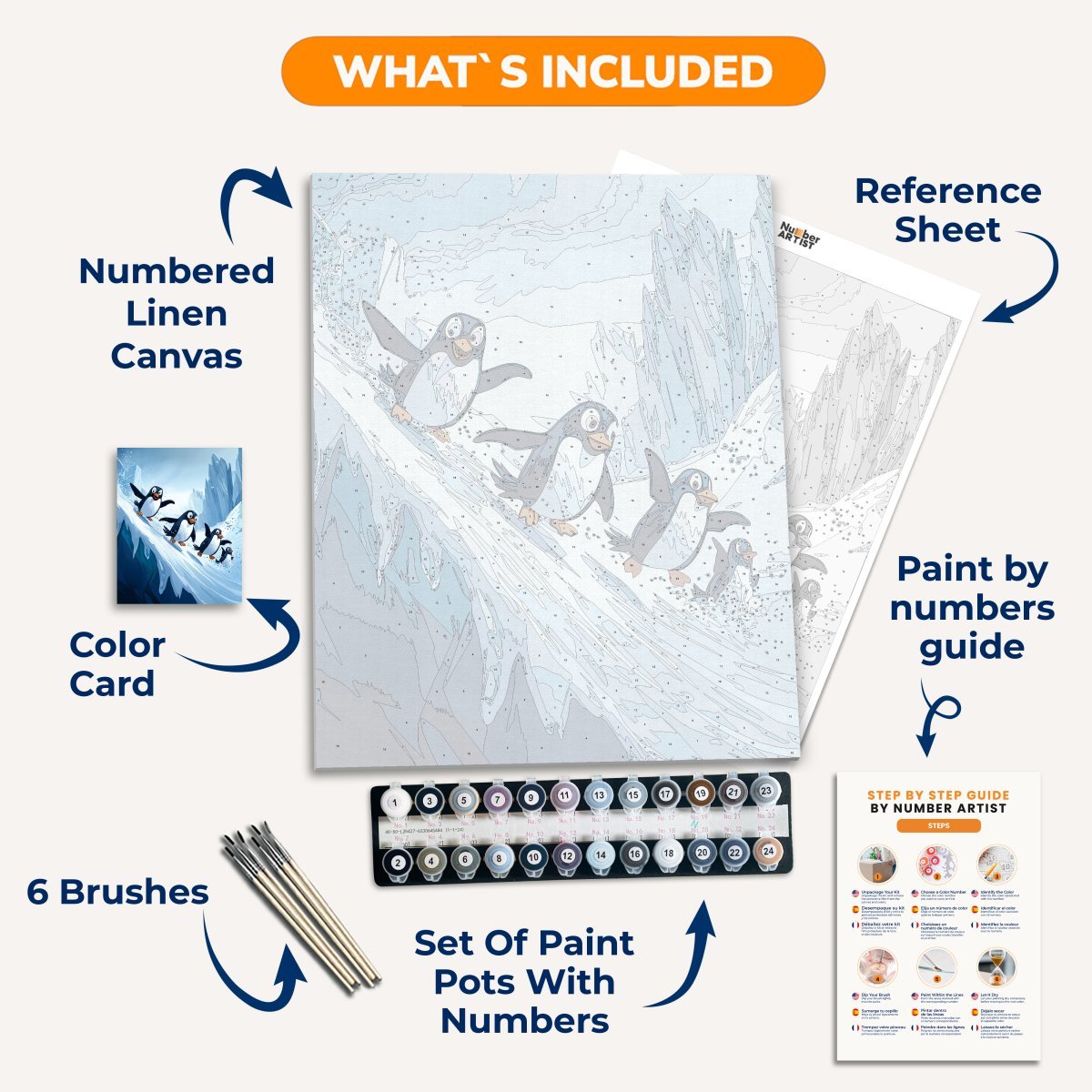 Slippery Ice - Number Artist Diamond Painting Kits