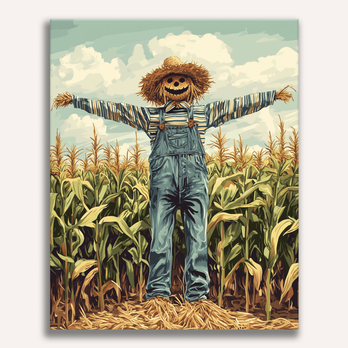 Smiling Scarecrow - Number Artist Paint By Numbers Kits