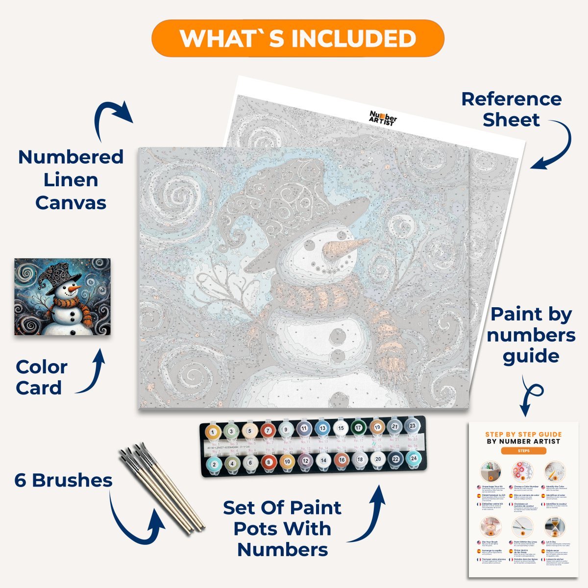 Snowman's Universe - Number Artist Diamond Painting Kits