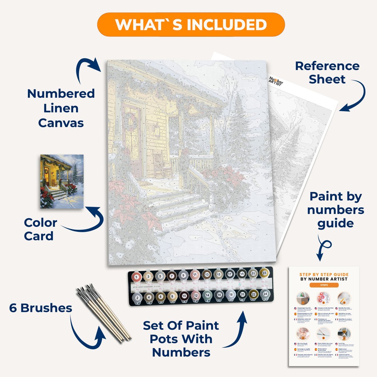 Snowy Porch - Number Artist Diamond Painting Kits