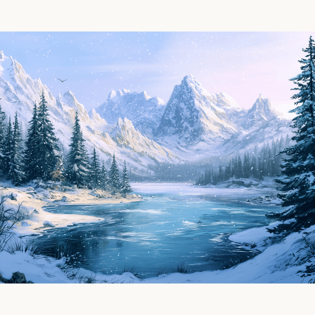 Solid Winter Waters - Number Artist Diamond Painting Kits