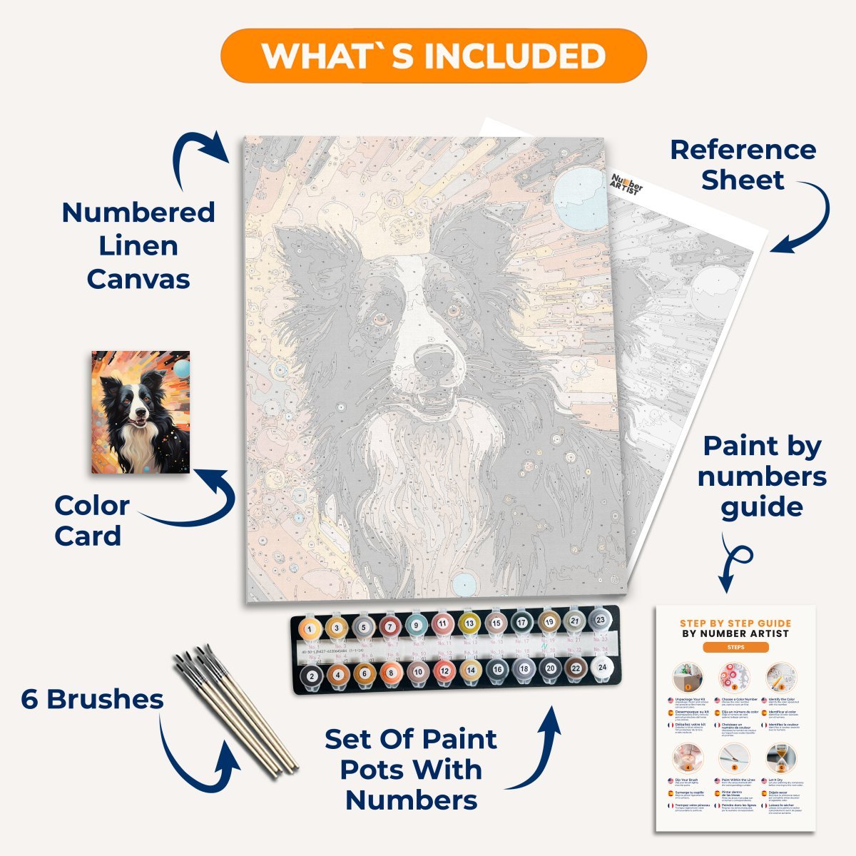 Space Collie - Number Artist Diamond Painting Kits