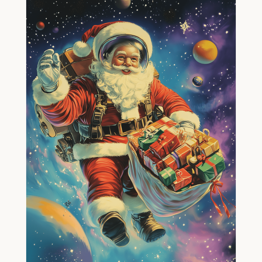 Space Santa - Number Artist Diamond Painting Kits