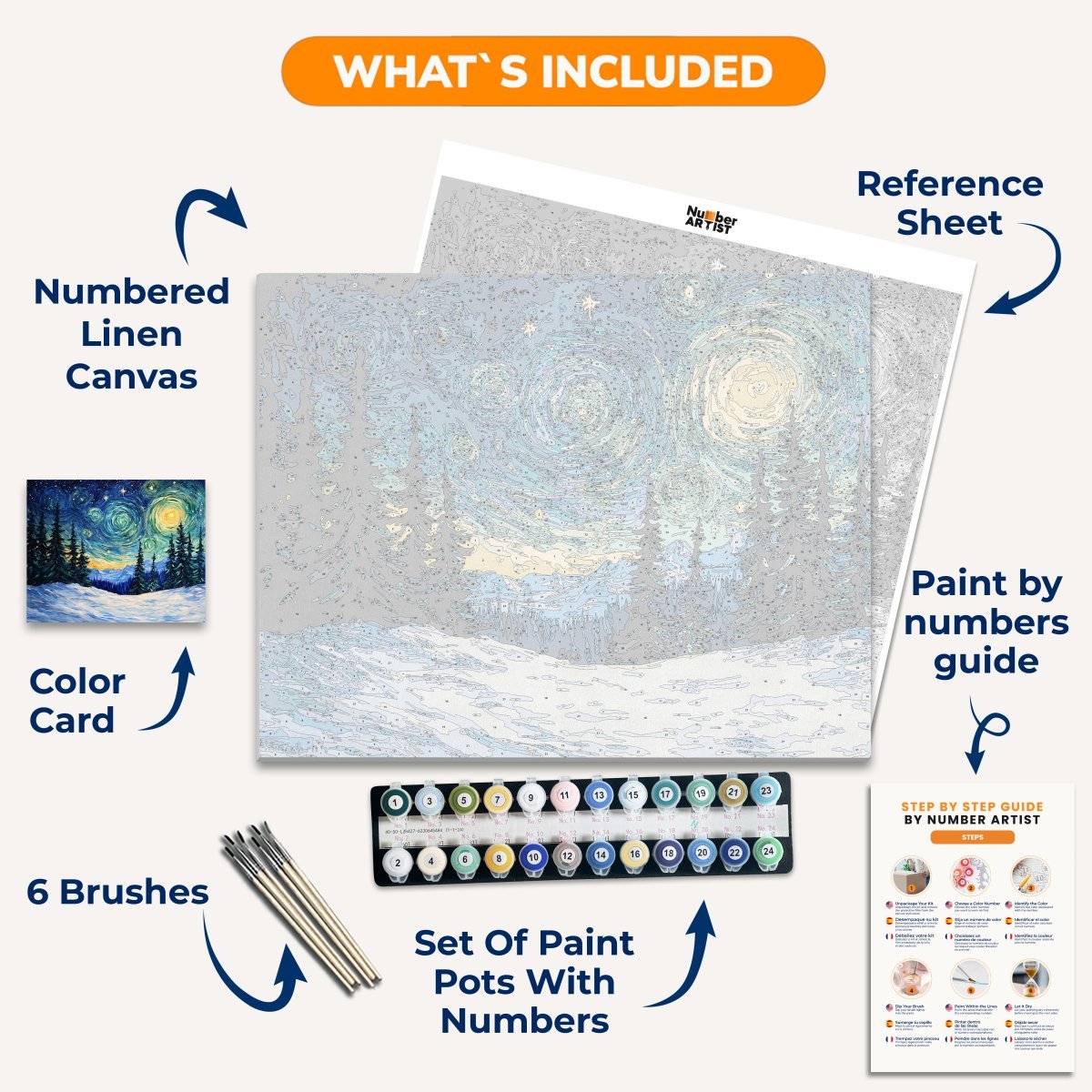 Starry Night Christmas - Number Artist Diamond Painting Kits