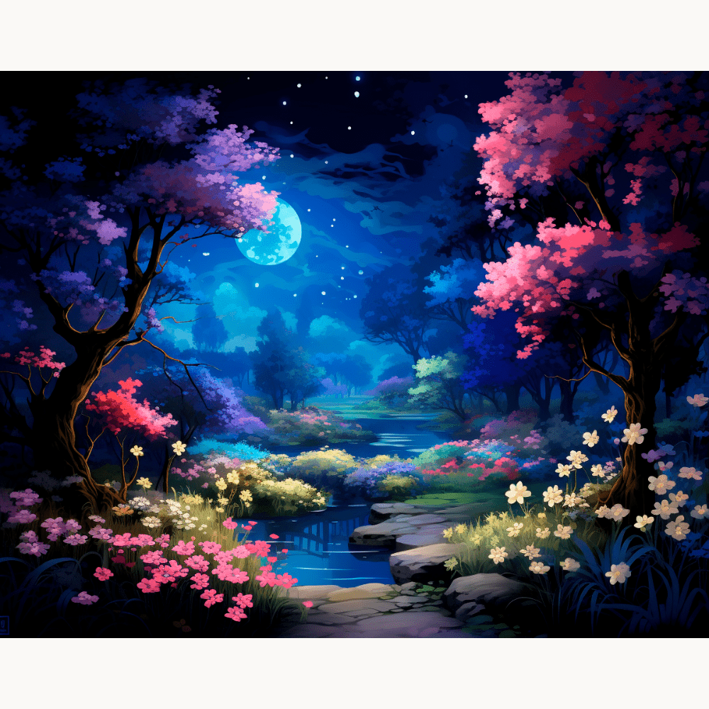 Starry Sky Garden - Number Artist Diamond Painting Kits