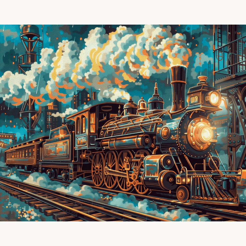 Steaming Train - Number Artist Diamond Painting Kits